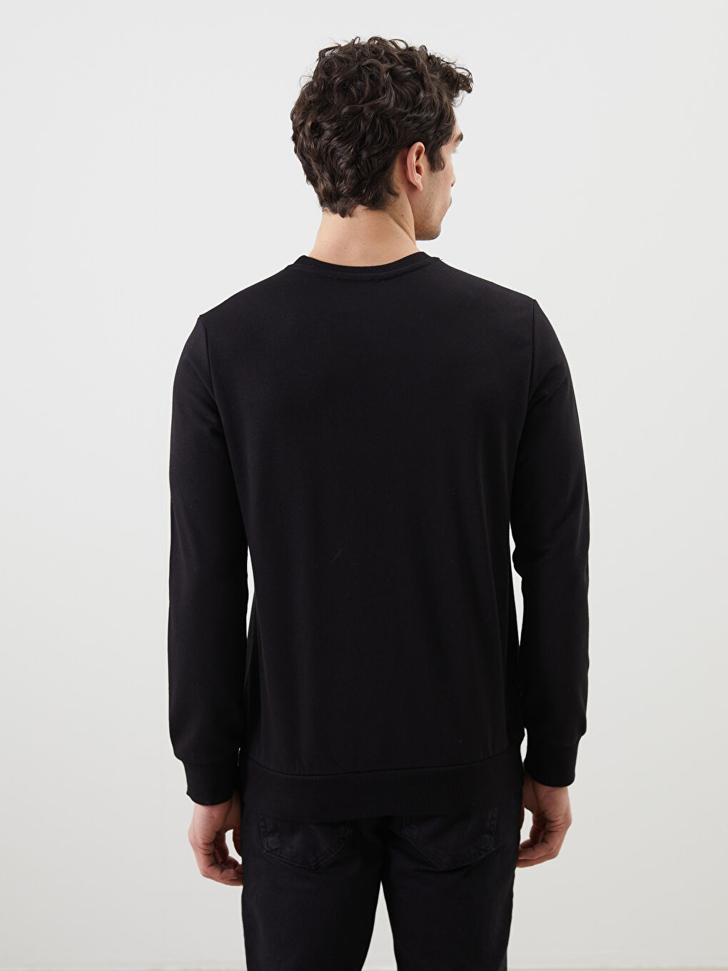 Crew Neck Long Sleeve Printed Men's Sweatshirt -S50777Z8-CVL