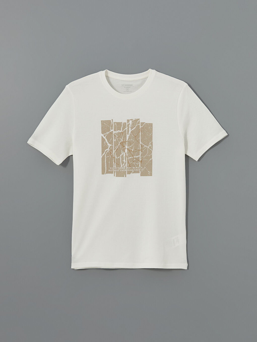 Crew Neck Short Sleeve Printed Pique Men's T-Shirt -S50794Z8-R9J