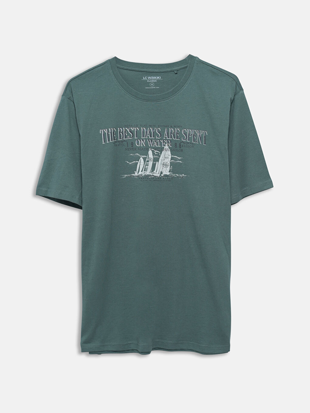 Crew Neck Printed Jersey Men's T-Shirt -S50800Z8-SXM