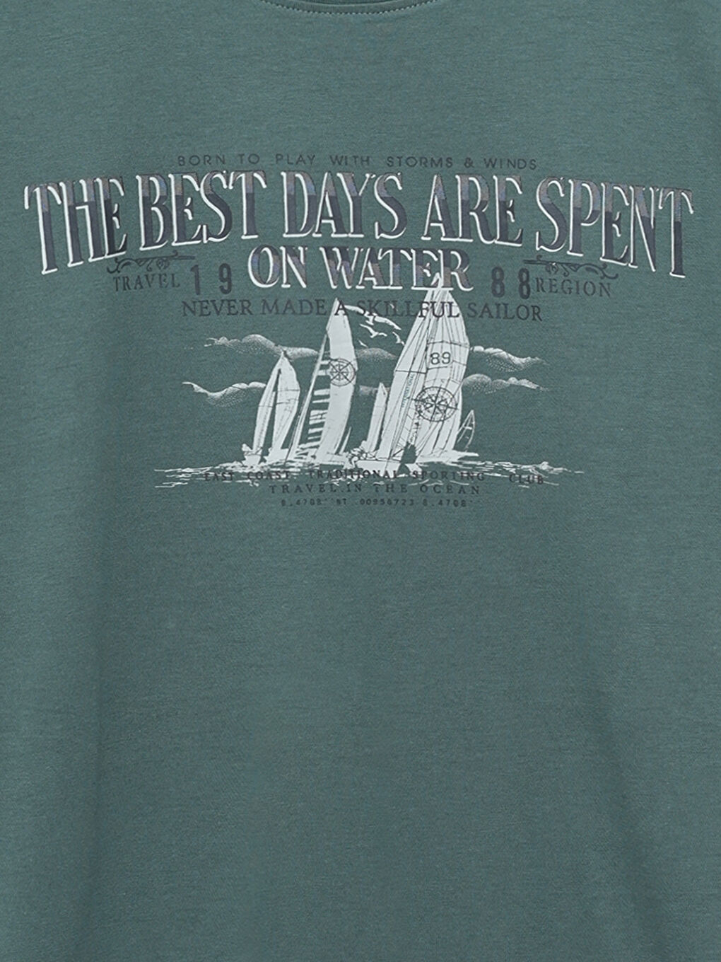 Crew Neck Printed Jersey Men's T-Shirt -S50800Z8-SXM