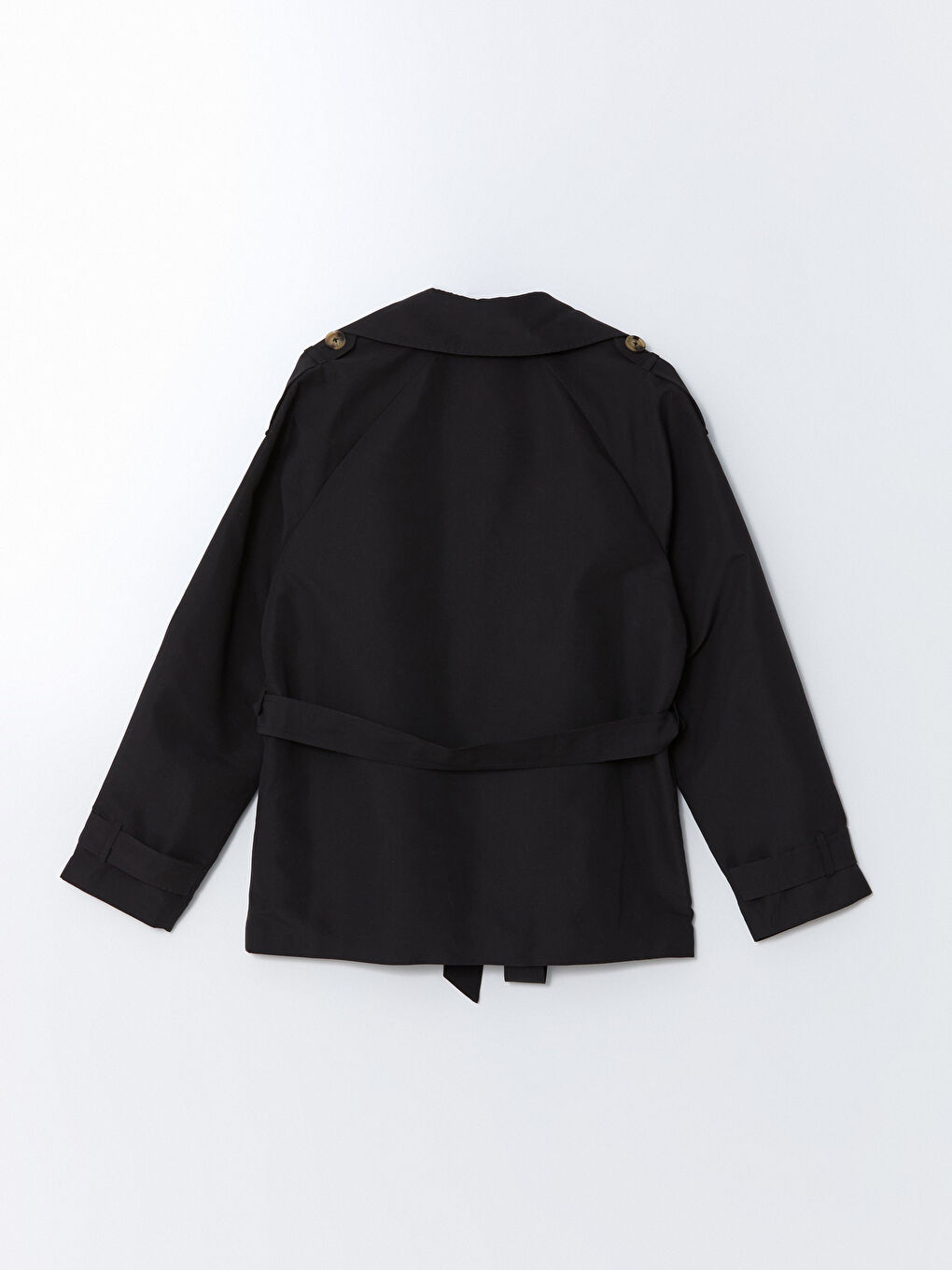 Women's Jacket Collar Plain Trench Coat -S50816Z8-CVL