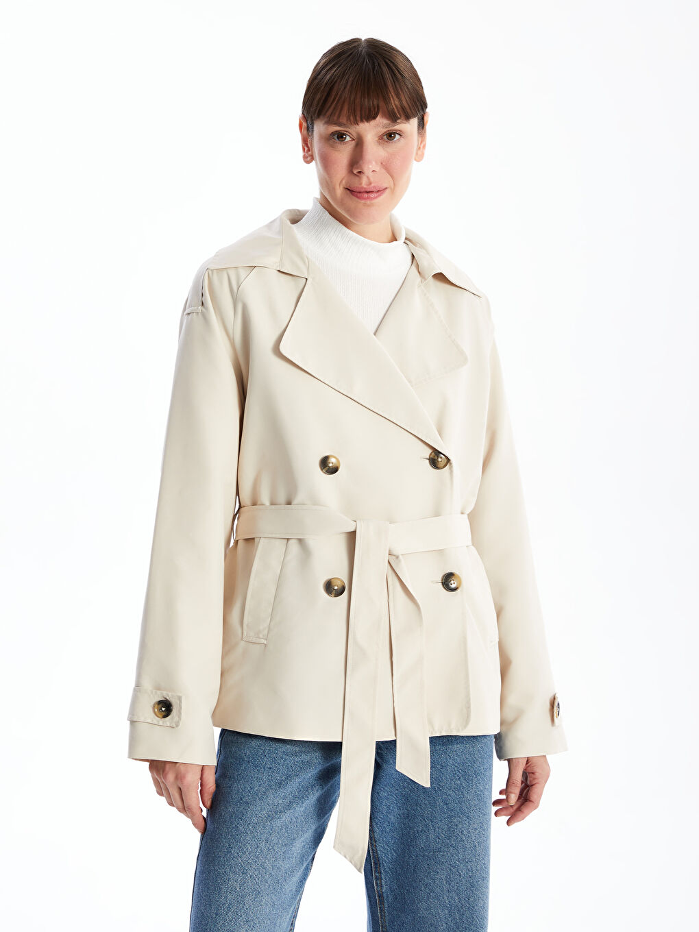 Jacket Neck Women's Trenchcoat -S50817Z8-R7Z