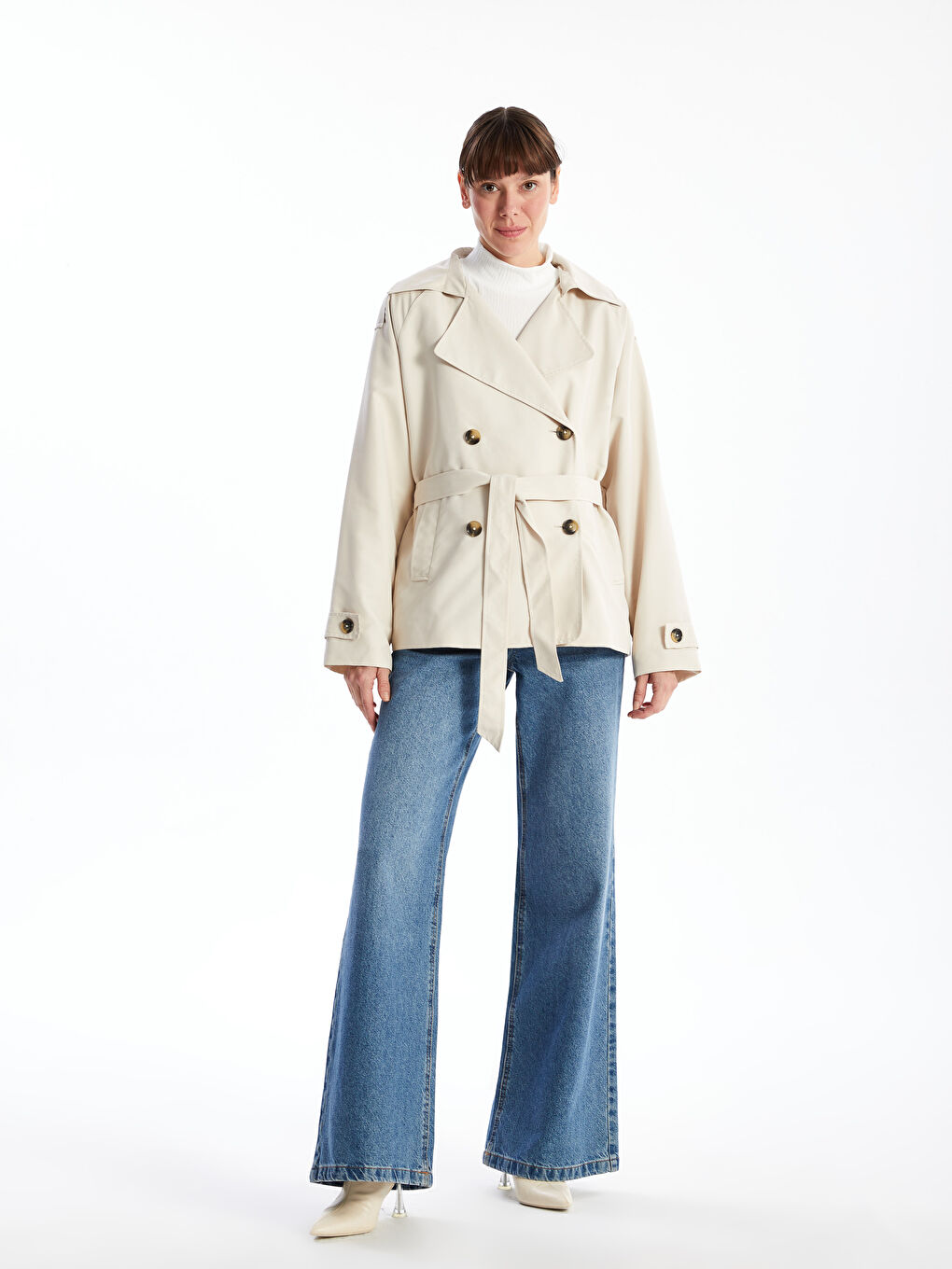 Jacket Neck Women's Trenchcoat -S50817Z8-R7Z