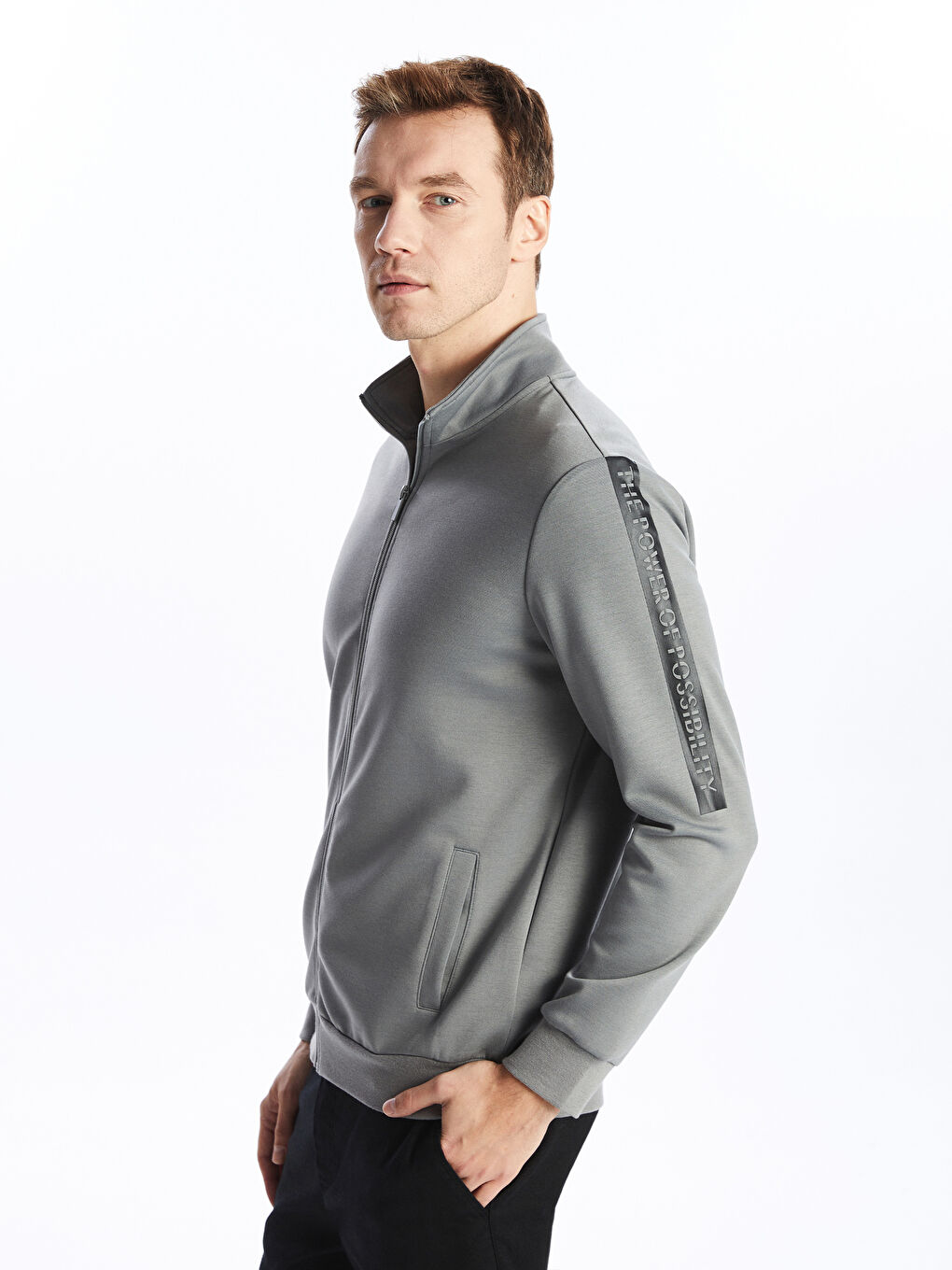 Funnel Neck Men's Sweatshirt -S50818Z8-YLT