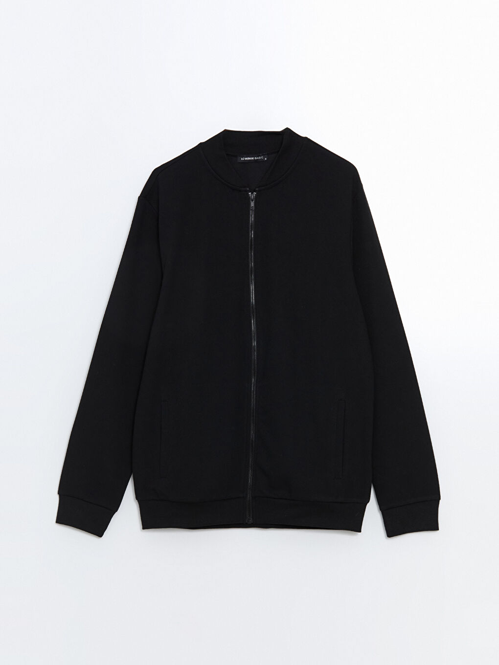 College Collar Long Sleeve Men's Zip-Up Sweatshirt -S50822Z8-CVL