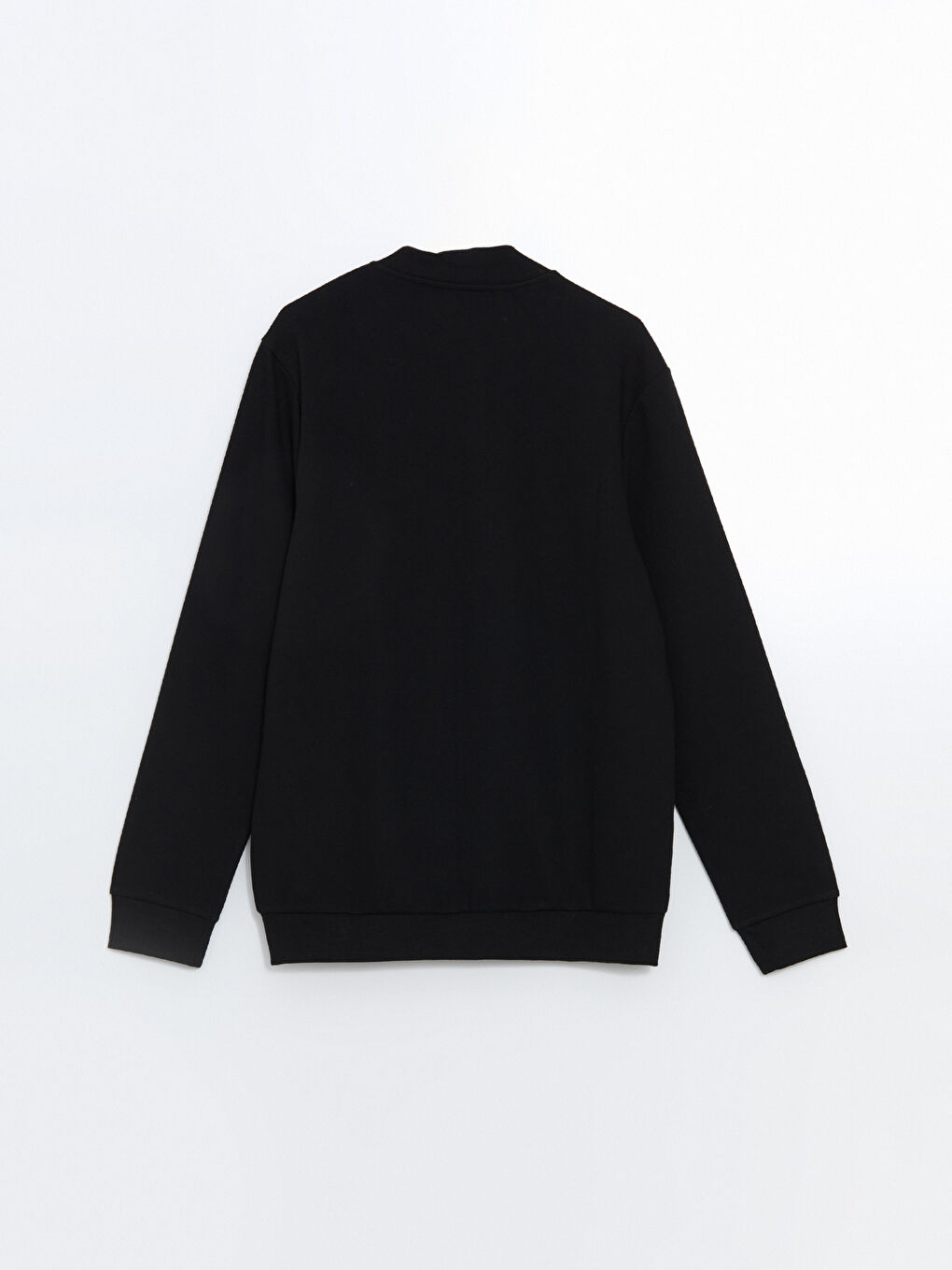College Collar Long Sleeve Men's Zip-Up Sweatshirt -S50822Z8-CVL