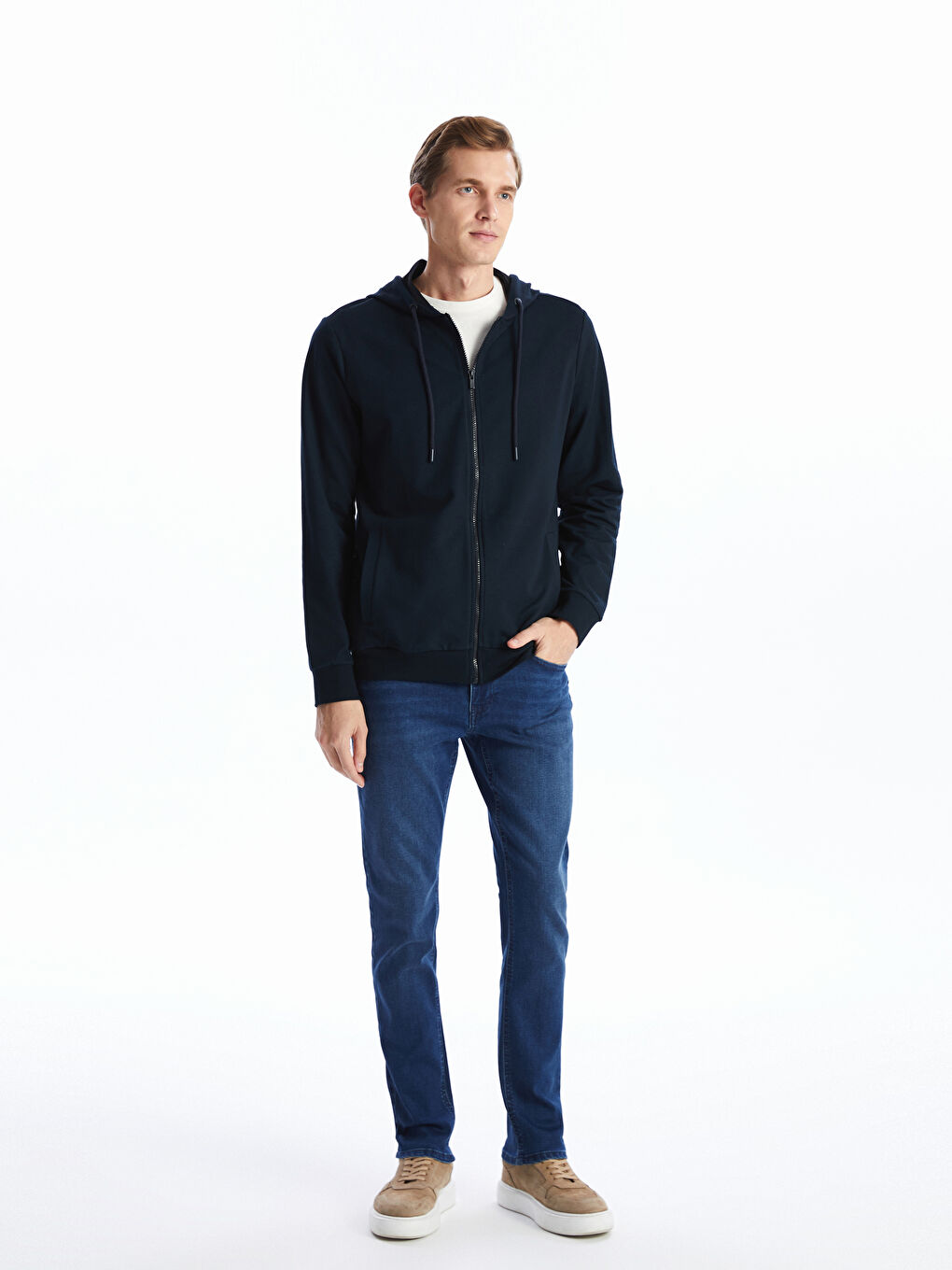 Hooded Long Sleeve Zipper Men's Sweatshirt -S50824Z8-RFH