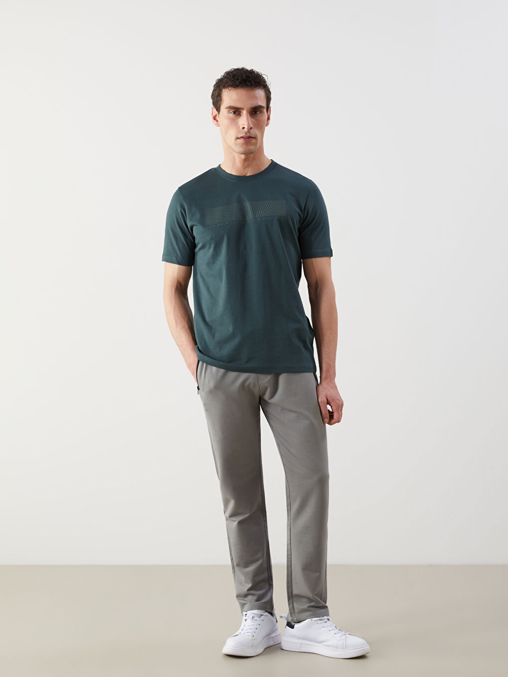Muške pantalone - standard fit -S50826Z8-YLT