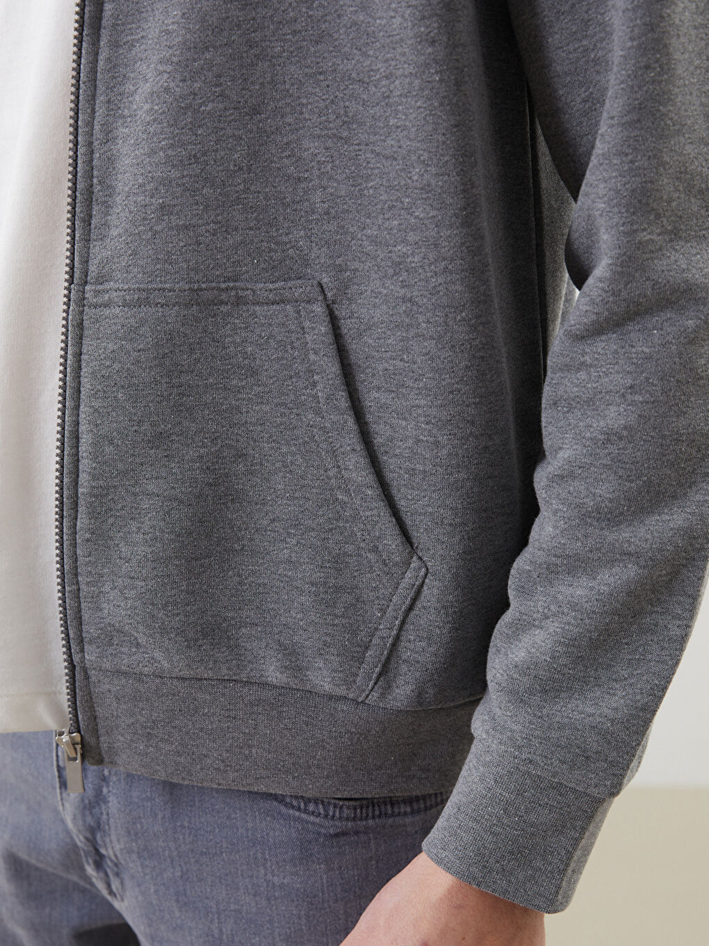 Hooded Long Sleeve Zipper Men's Sweatshirt -S50829Z8-LAL