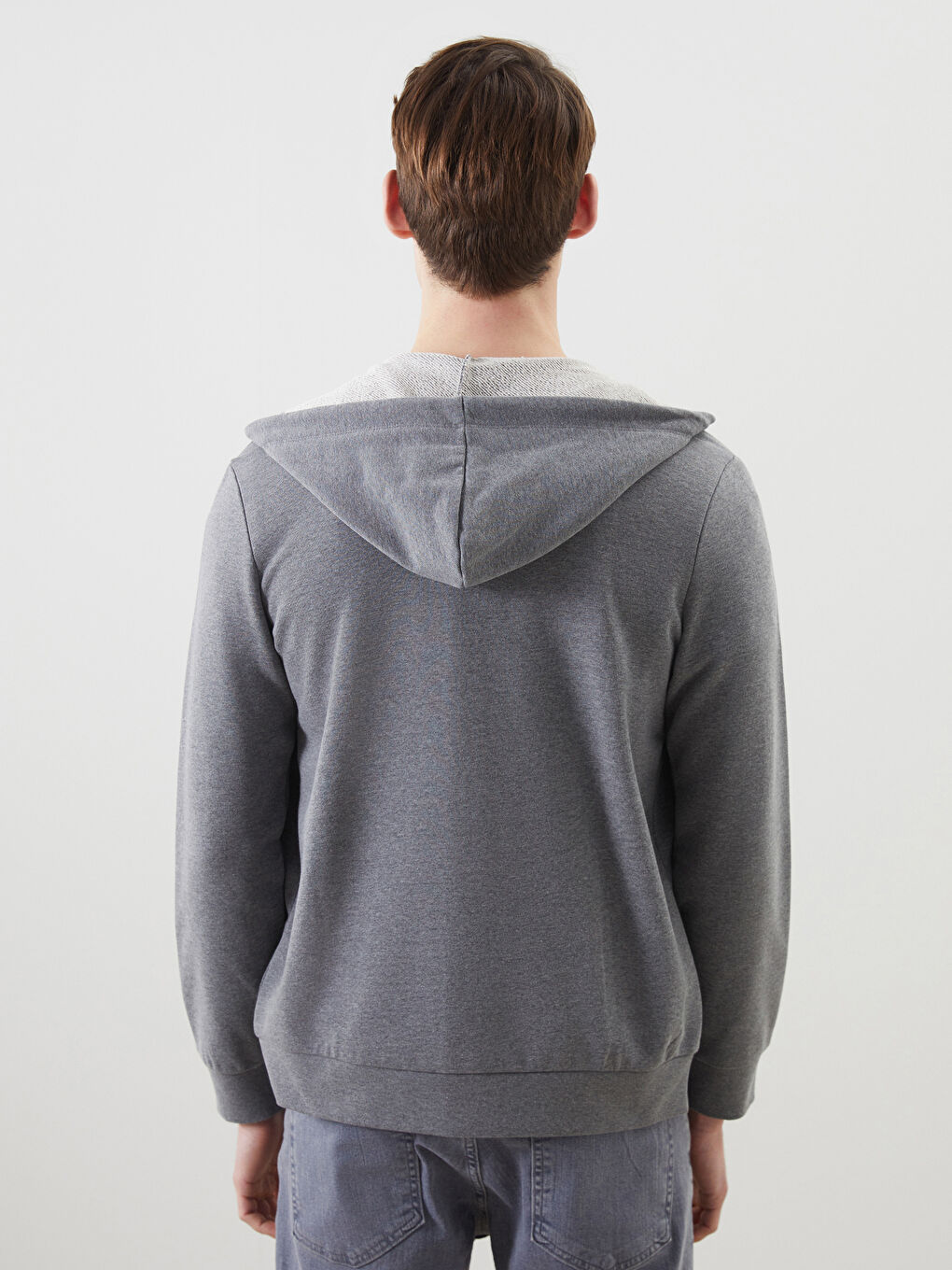 Hooded Long Sleeve Zipper Men's Sweatshirt -S50829Z8-LAL