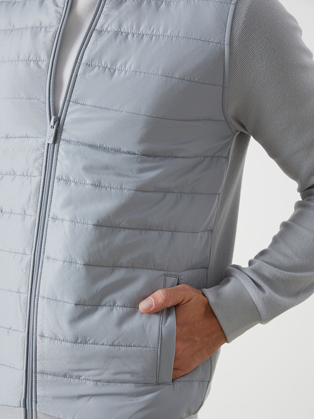 Standard Fit Funnel Neck Men's Coat -S50830Z8-YEG