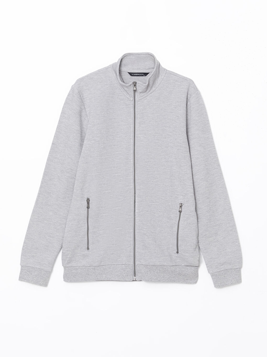 Funnel Neck Long Sleeve Men's Zip-Up Sweatshirt -S50831Z8-LAL