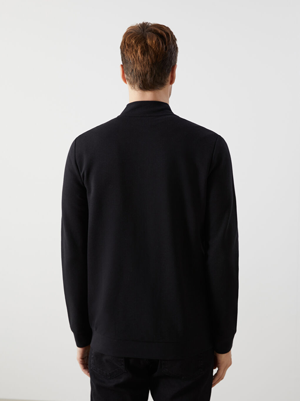 Stand Up Collar Long Sleeve Men's Zippered Sweatshirt -S50831Z8-CVL