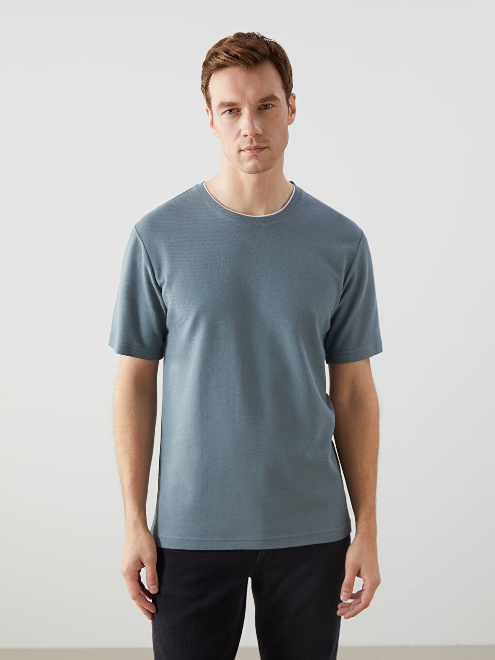Crew Neck Short Sleeve Men's T-shirt -S50840Z8-Y8Q