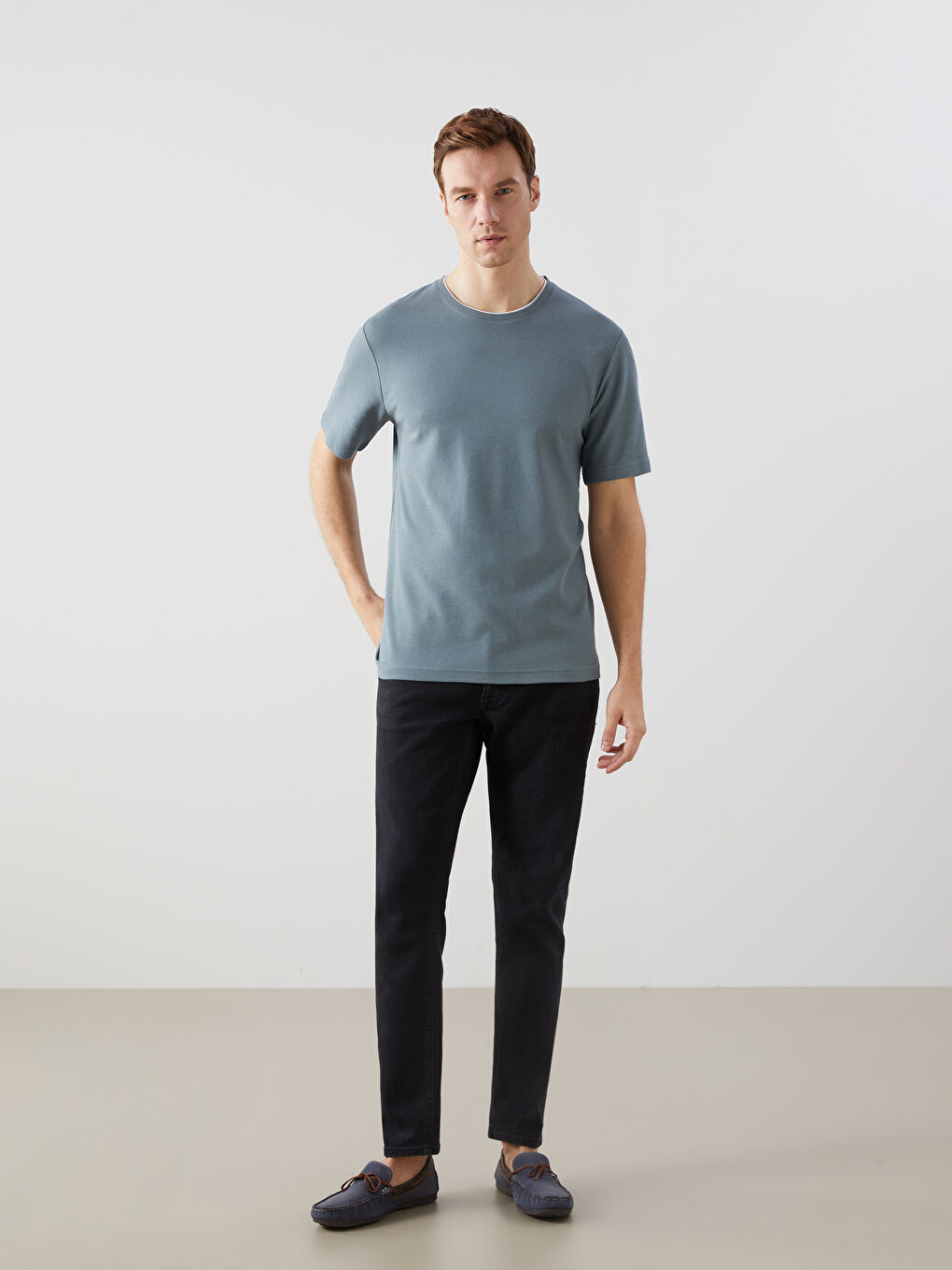 Crew Neck Short Sleeve Men's T-shirt -S50840Z8-Y8Q