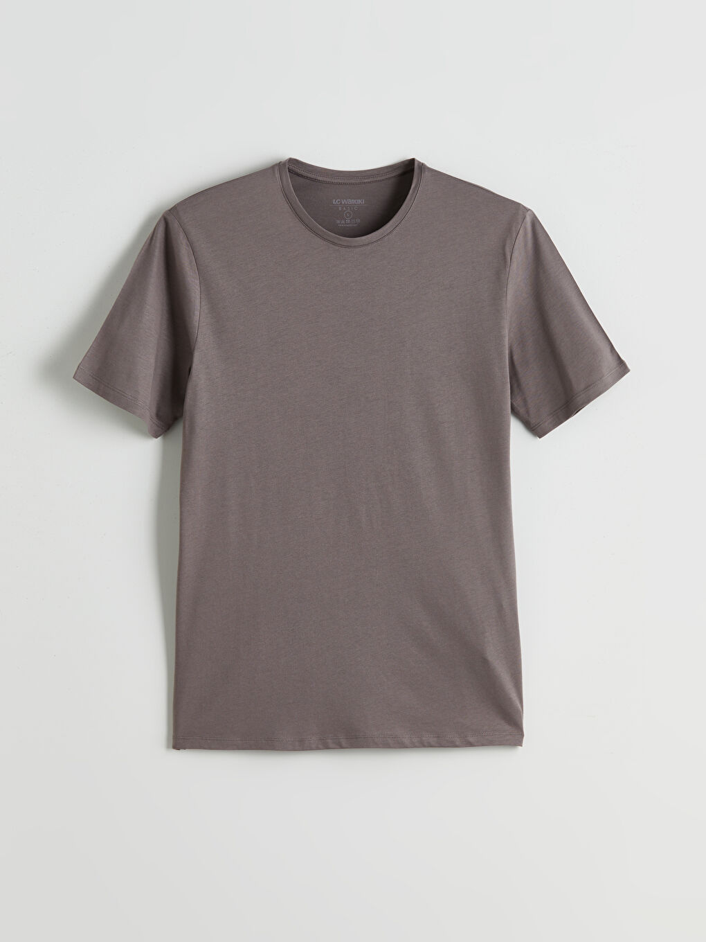 Kahverengi Bisiklet Yaka Penye Erkek Tişört-4