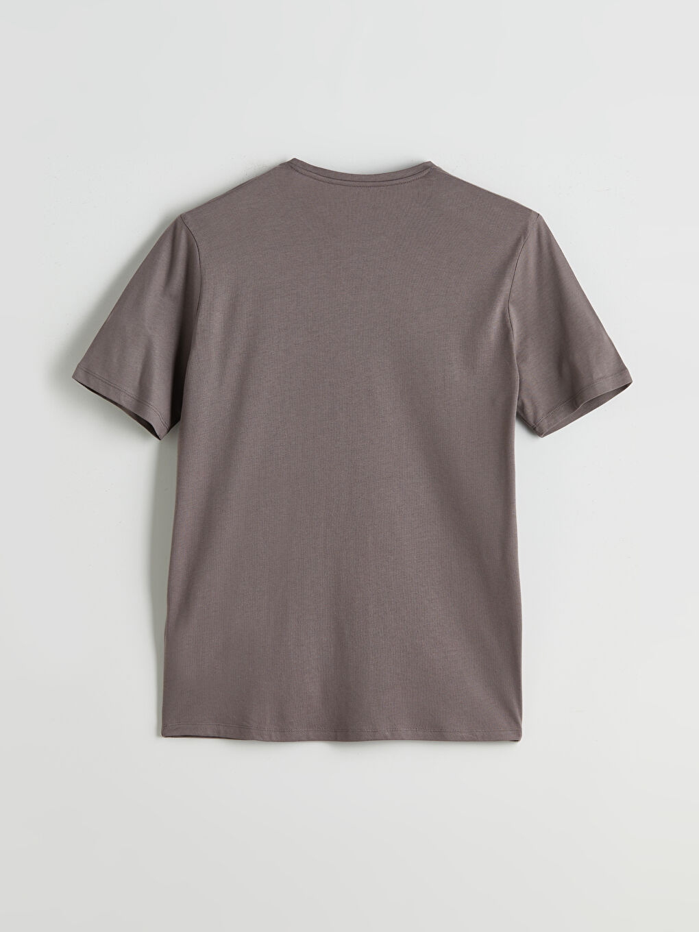 Kahverengi Bisiklet Yaka Penye Erkek Tişört-5