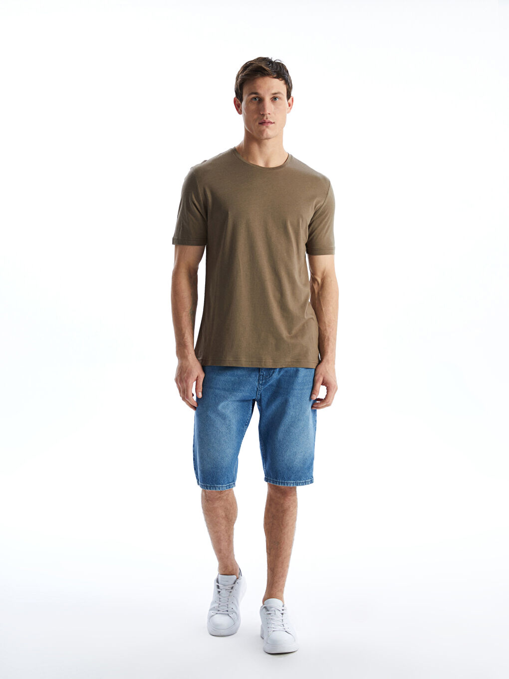 Crew Neck Short Sleeve Combed Cotton Men's T-shirt -S50841Z8-YPJ