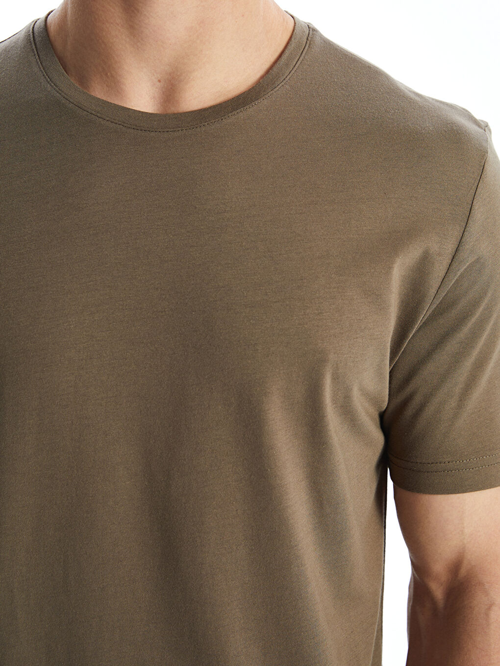 Crew Neck Short Sleeve Combed Cotton Men's T-shirt -S50841Z8-YPJ
