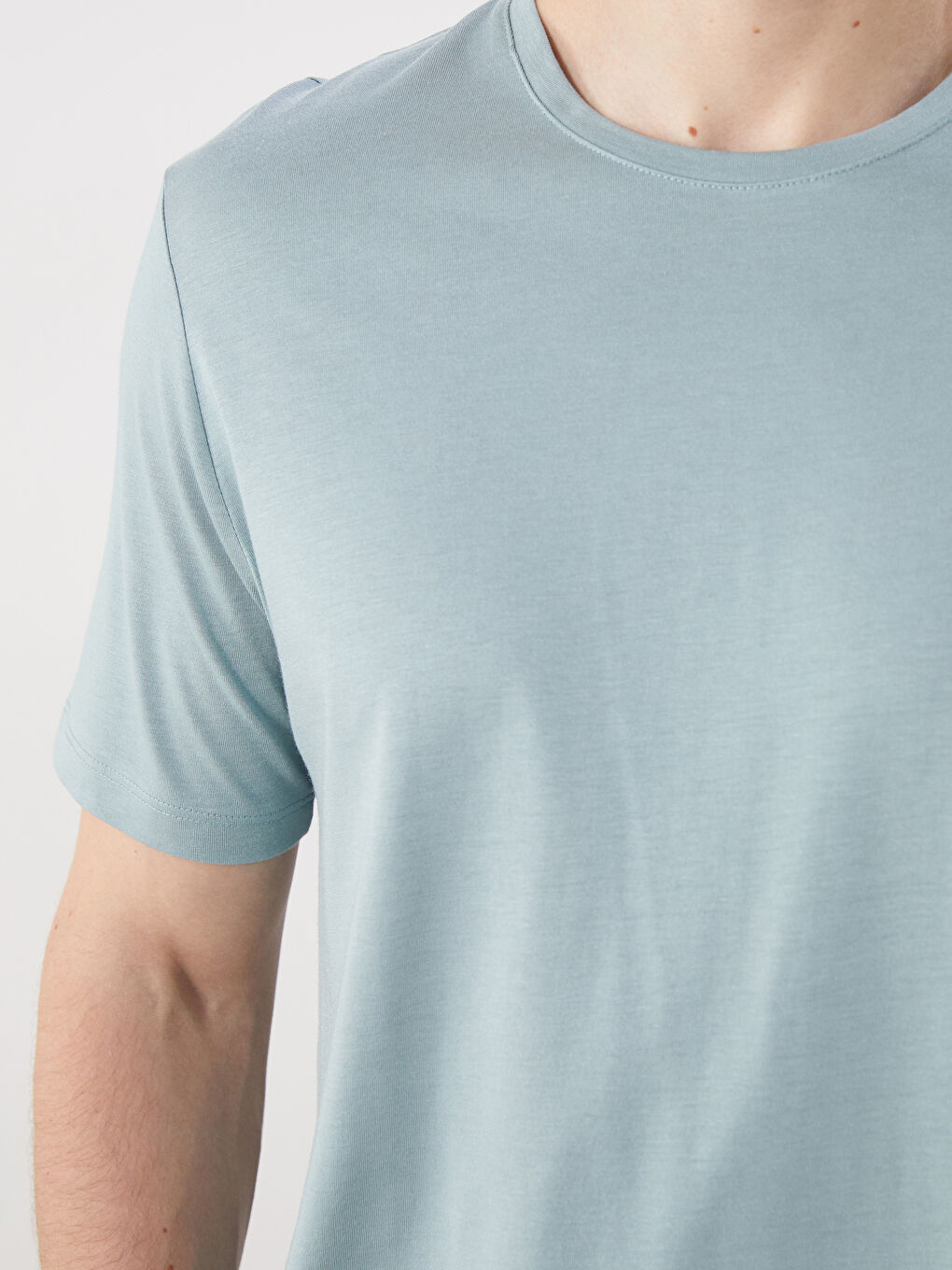 Mavi Bisiklet Yaka Penye Erkek Tişört-2