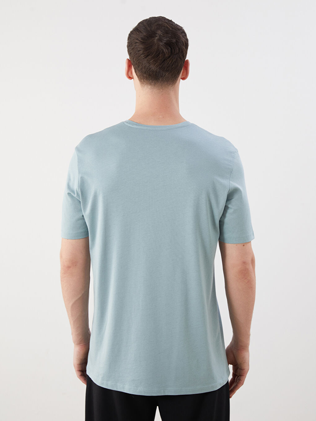 Mavi Bisiklet Yaka Penye Erkek Tişört-3