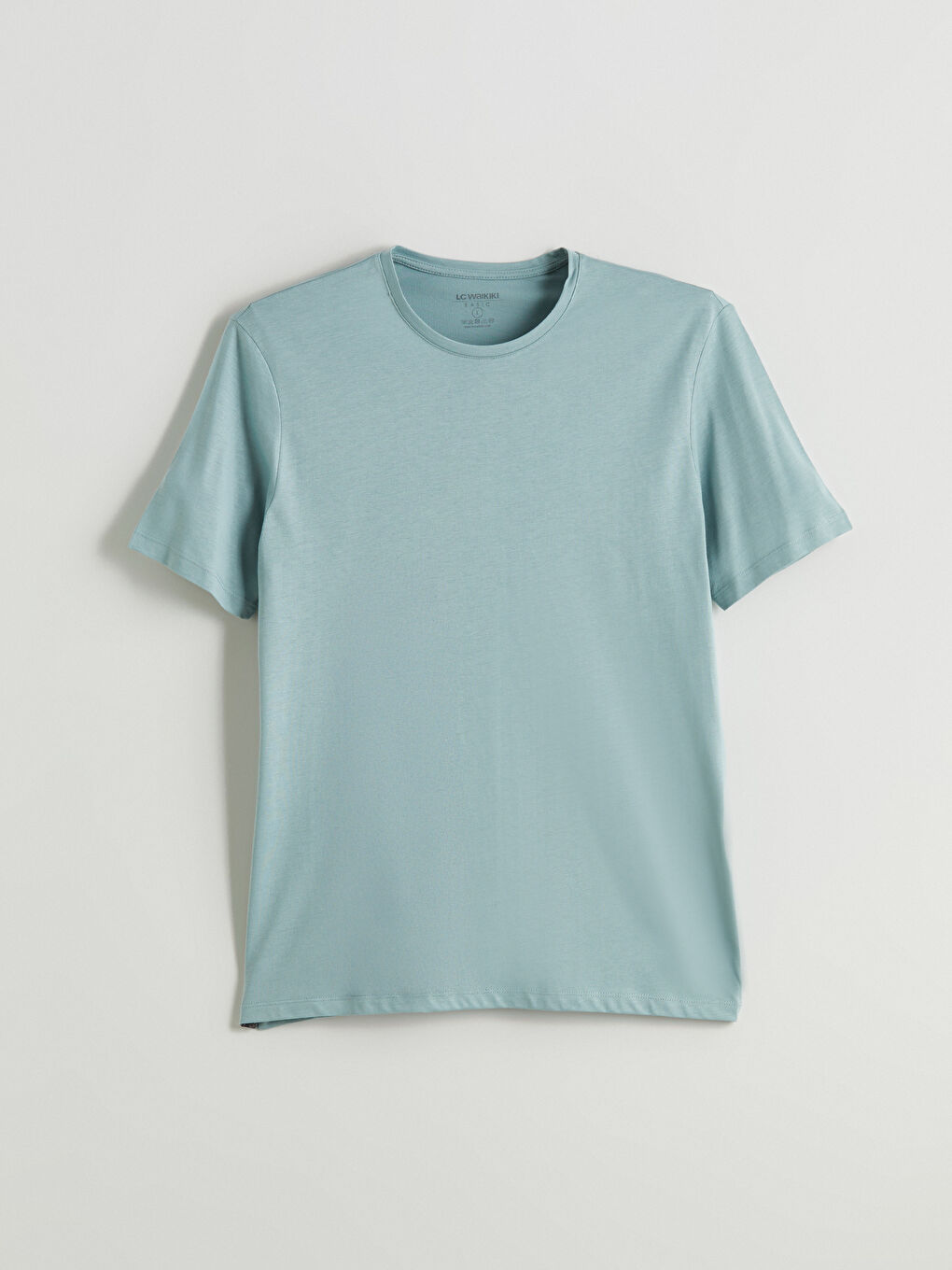 Mavi Bisiklet Yaka Penye Erkek Tişört-4