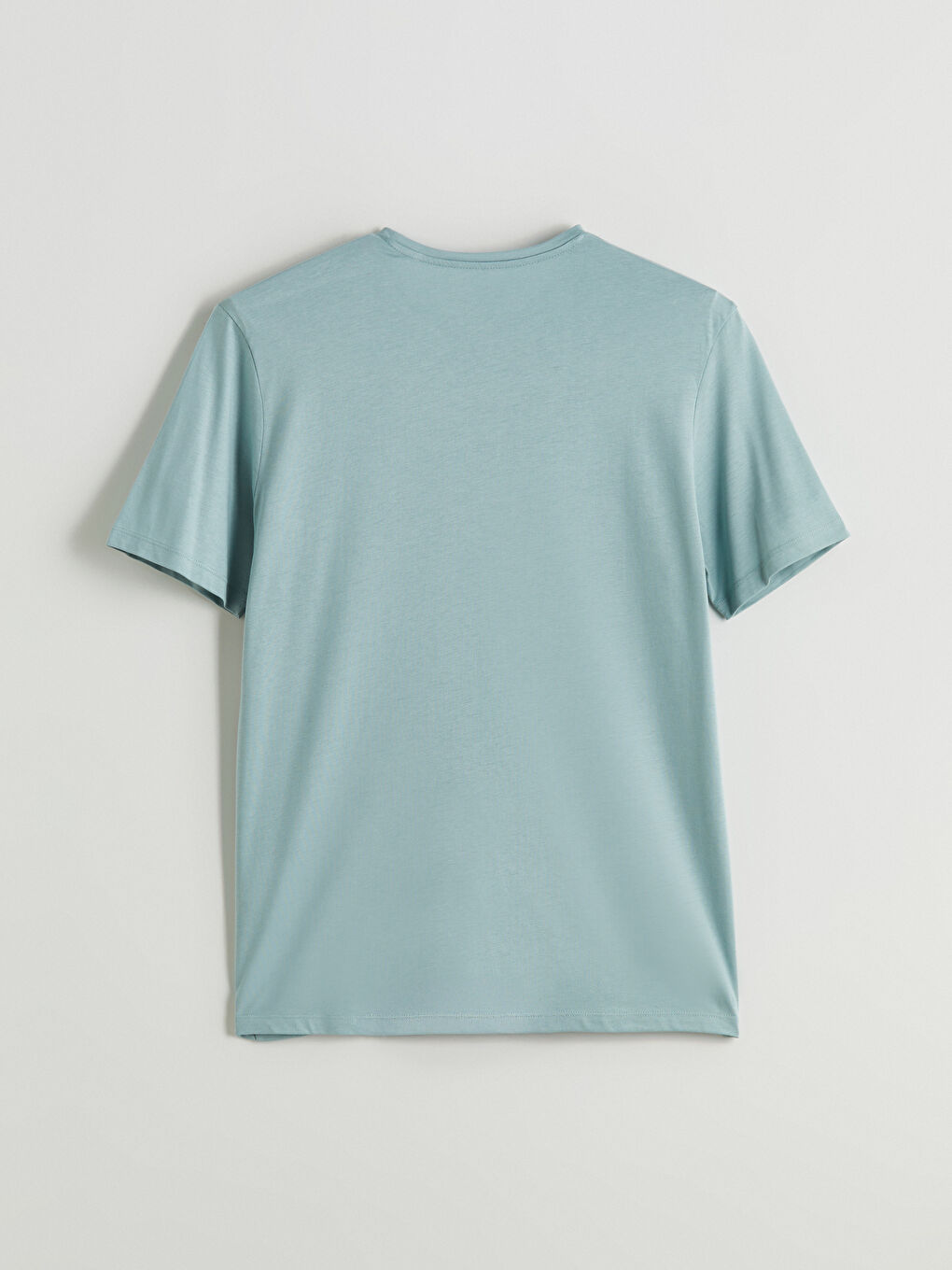 Mavi Bisiklet Yaka Penye Erkek Tişört-5