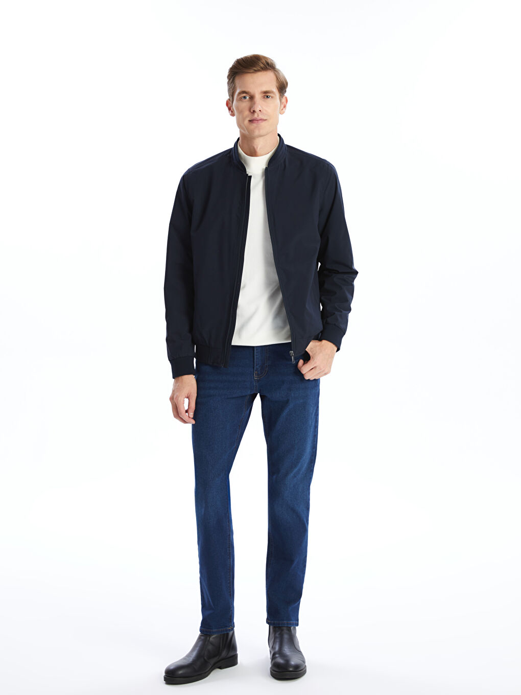 Standard Fit College Collar Men's Coat -S50844Z8-RFD