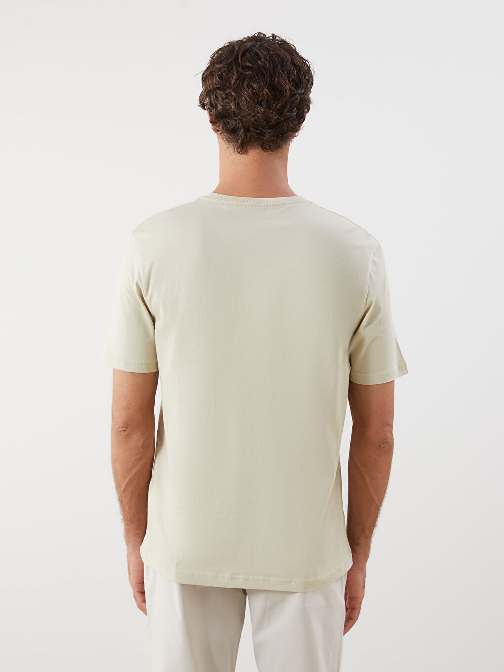 V-Neck Short Sleeve Jersey Men's T-Shirt -S50845Z8-TED