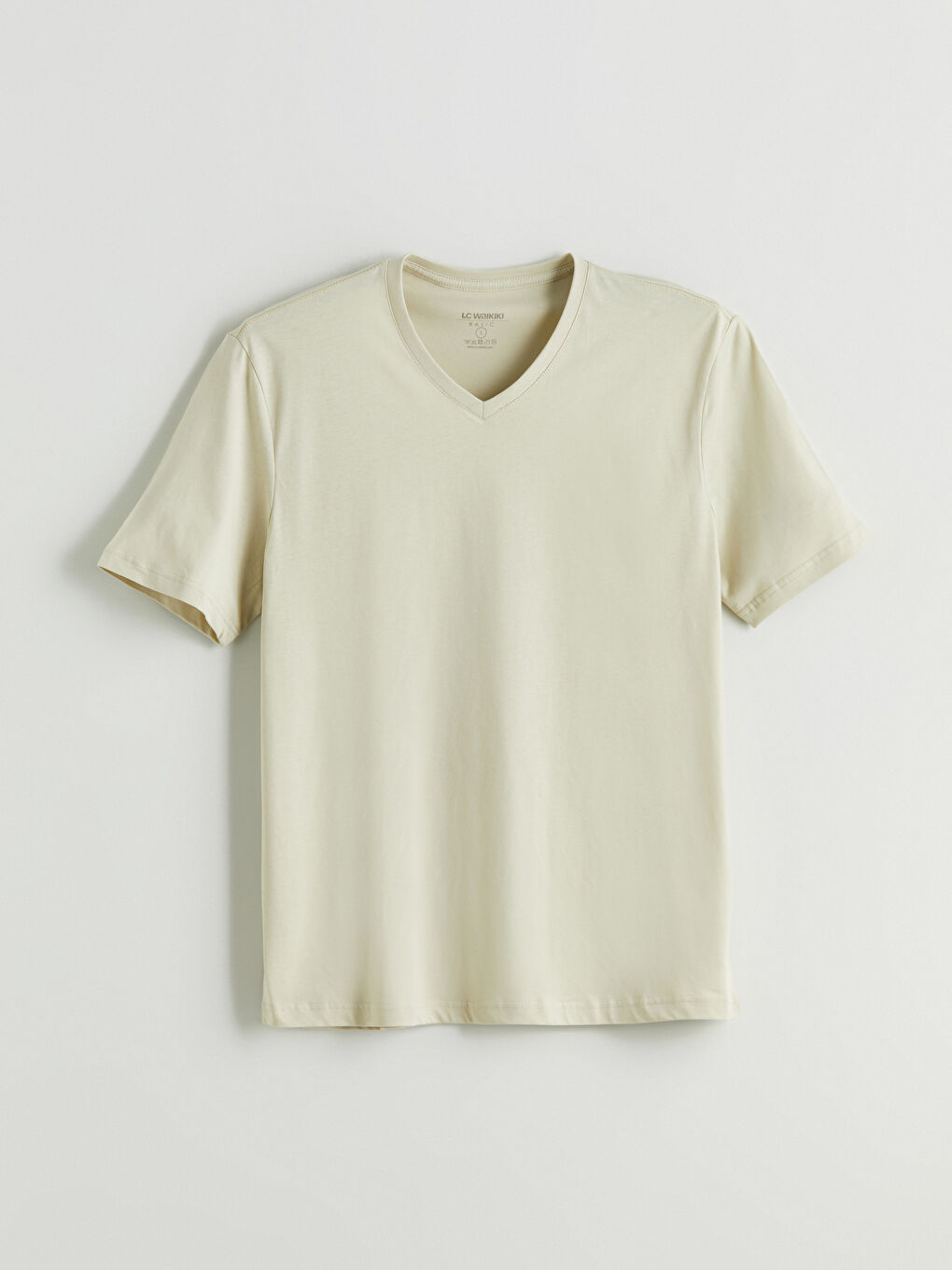 V-Neck Short Sleeve Jersey Men's T-Shirt -S50845Z8-TED