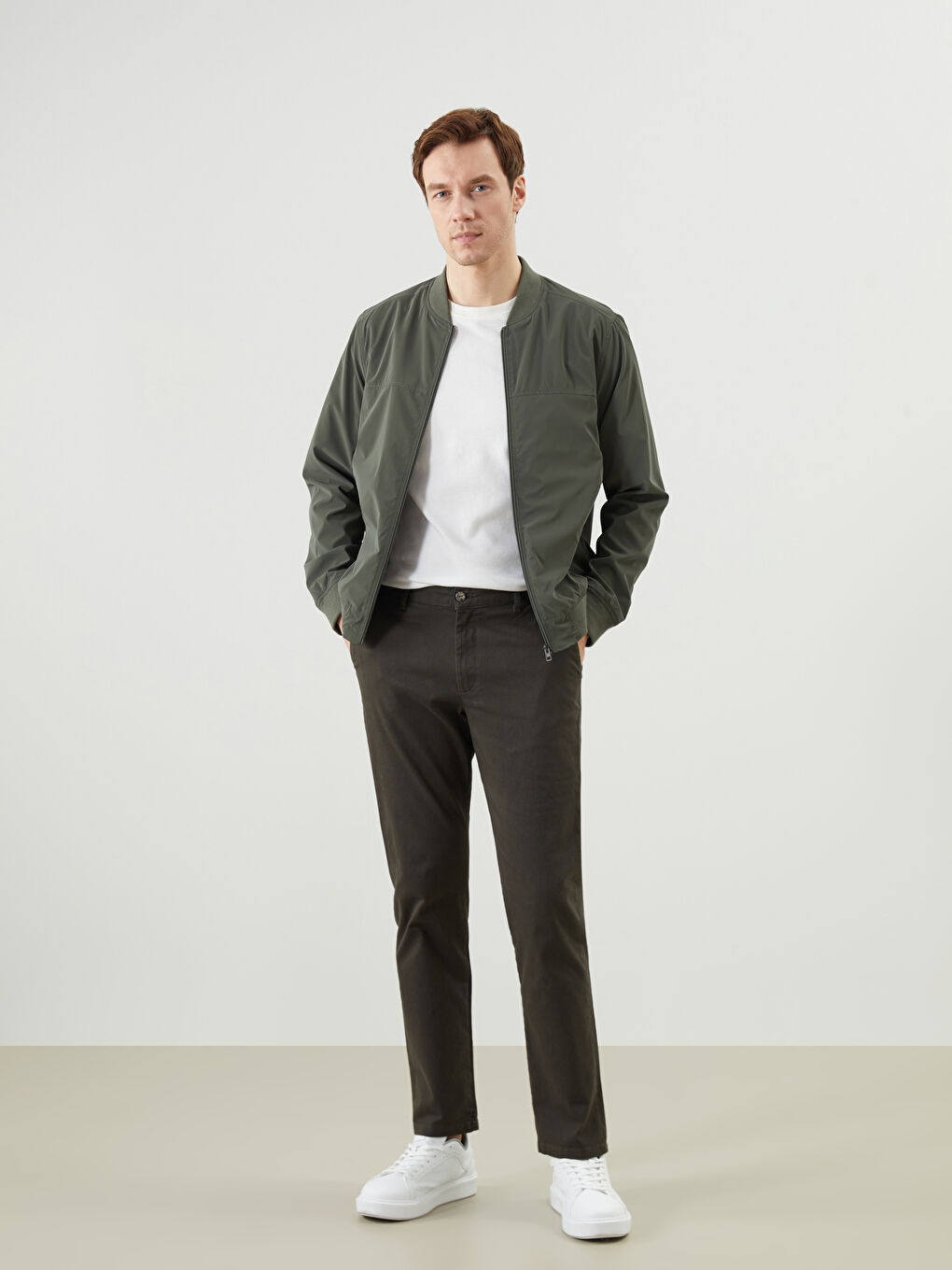 Standard Fit College Collar Men's Coat -S50876Z8-KTB