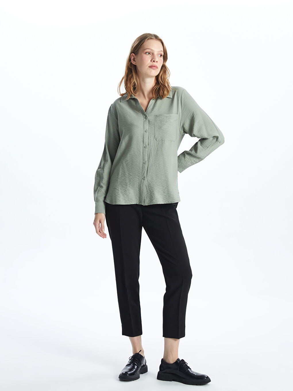 Elasticated Waist Women's Trousers -W4HO51Z8-CVL