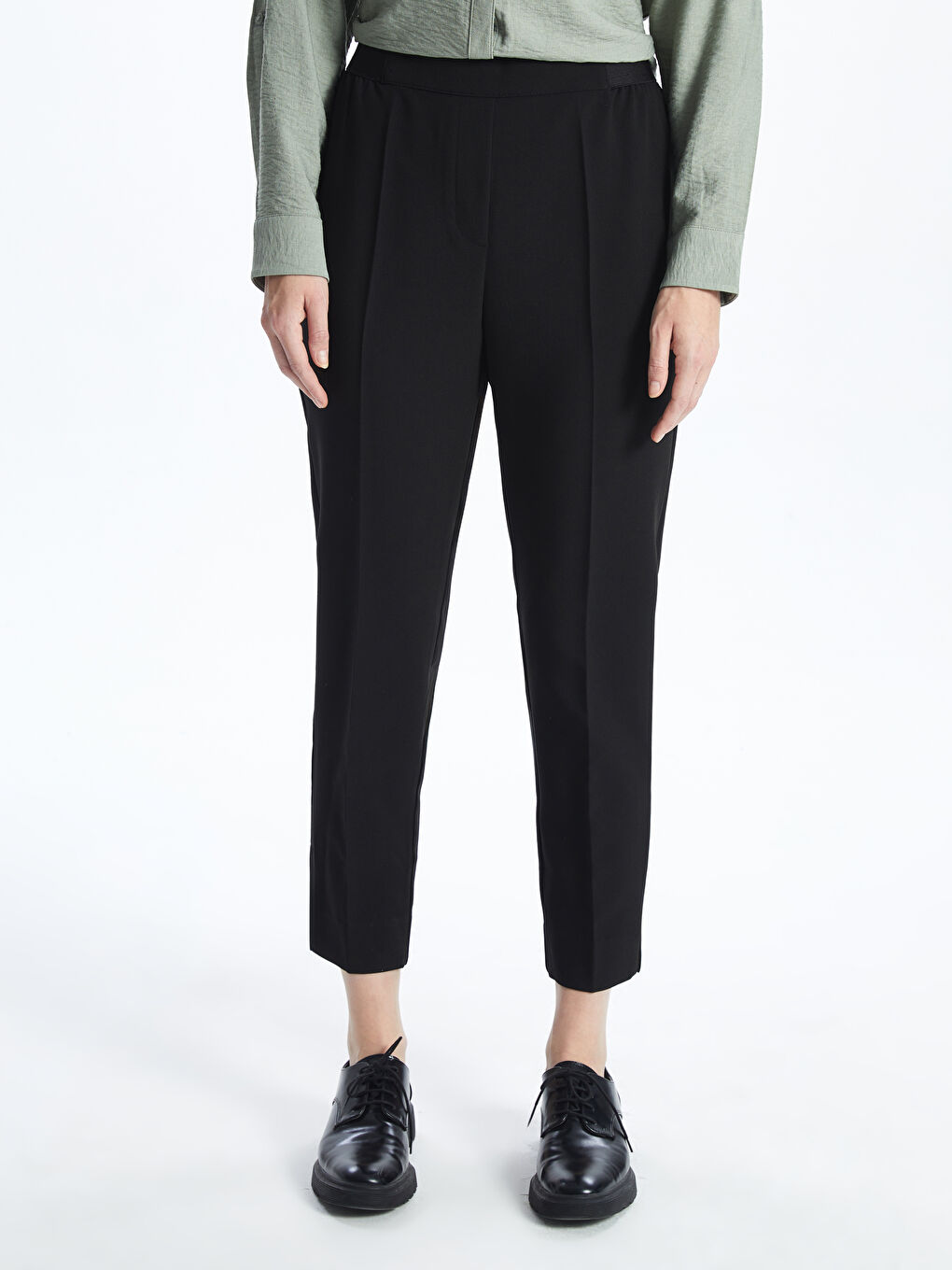 Elasticated Waist Women's Trousers -W4HO51Z8-CVL