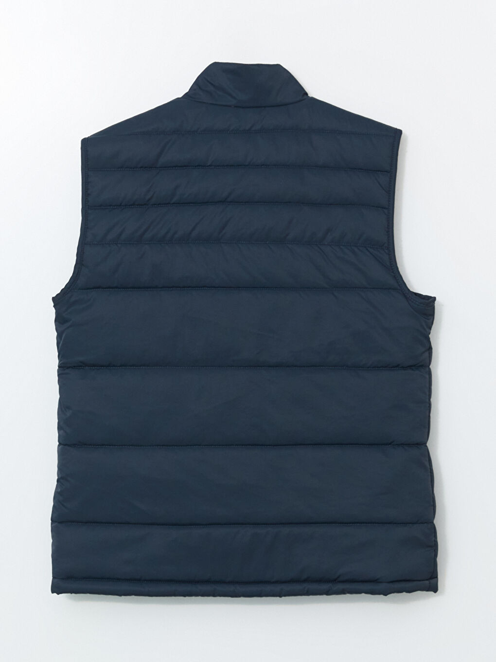 Lacivert Standart Kalıp Dik Yaka Erkek Şişme Yelek-7