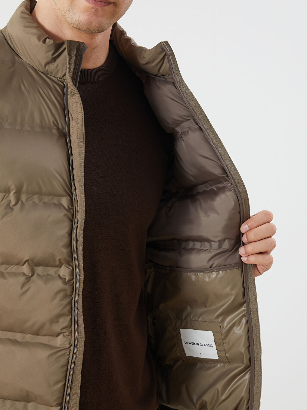 LCWAIKIKI Classic Standard Fit Funnel Neck Men's Puffer Gilet -S50908Z8-YEE