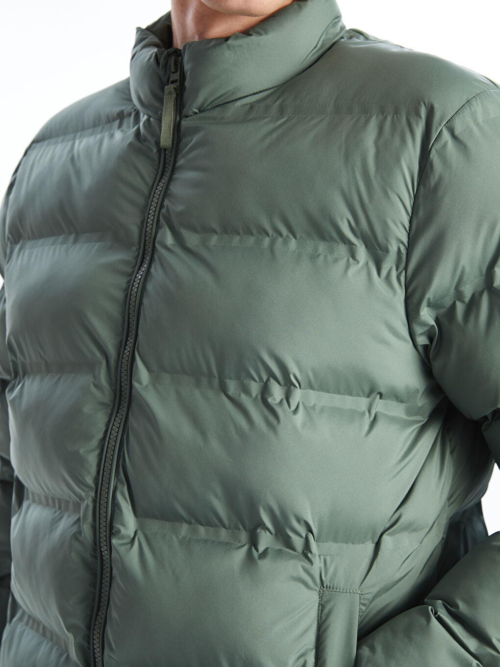 Standard Fit Funnel Neck Men's Puffer Coat -S50909Z8-TPM