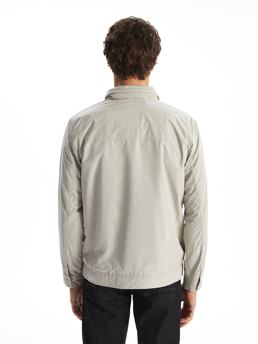 Standard Fit Funnel Neck Men's Thin Coat -S50914Z8-S0L
