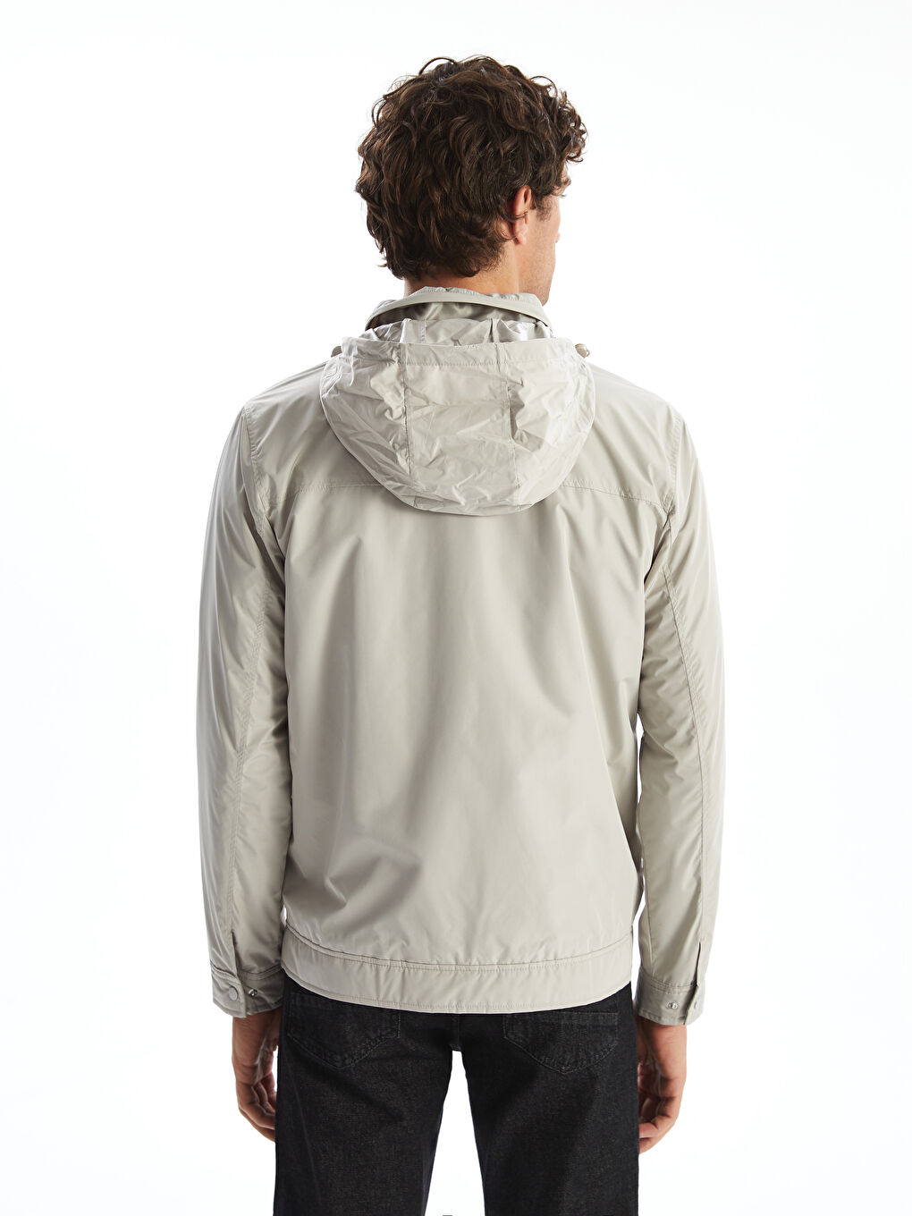 Standard Fit Funnel Neck Men's Thin Coat -S50914Z8-S0L