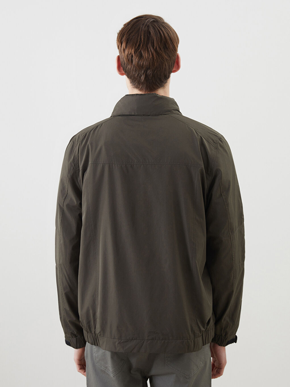 Standard Fit Funnel Neck Men's Medium Thickness Coat -S50915Z8-HDU