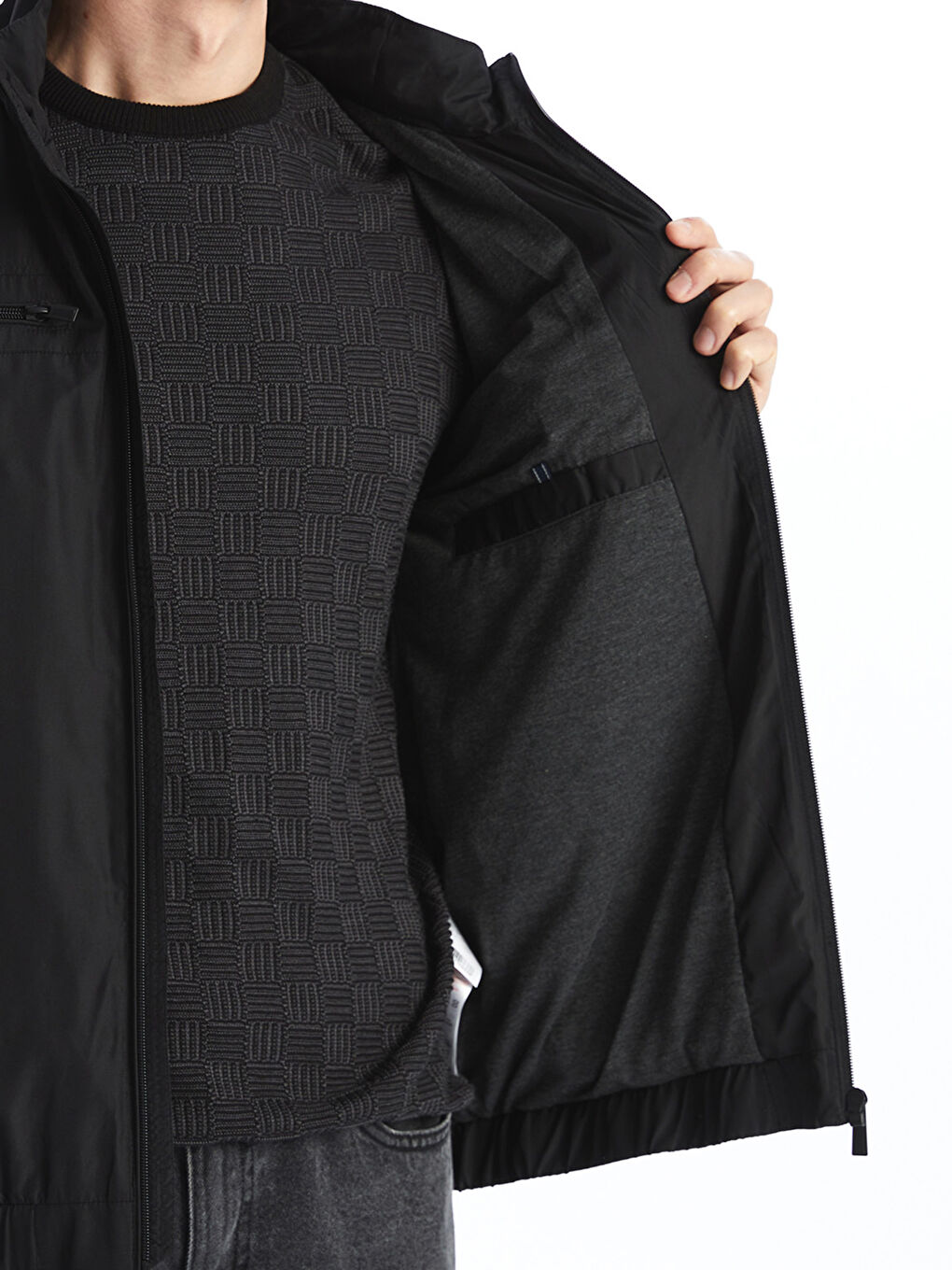 Standard Fit Hooded Men's Coat -S50916Z8-CVL