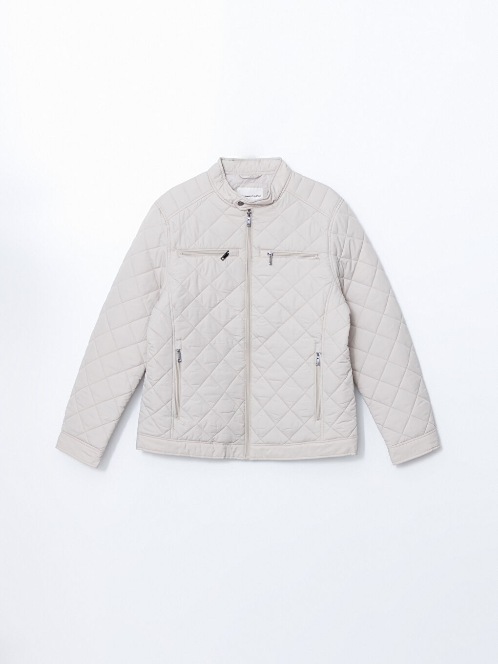 Standard Pattern Biker Collar Quilted Men's Coat -S50919Z8-G6E