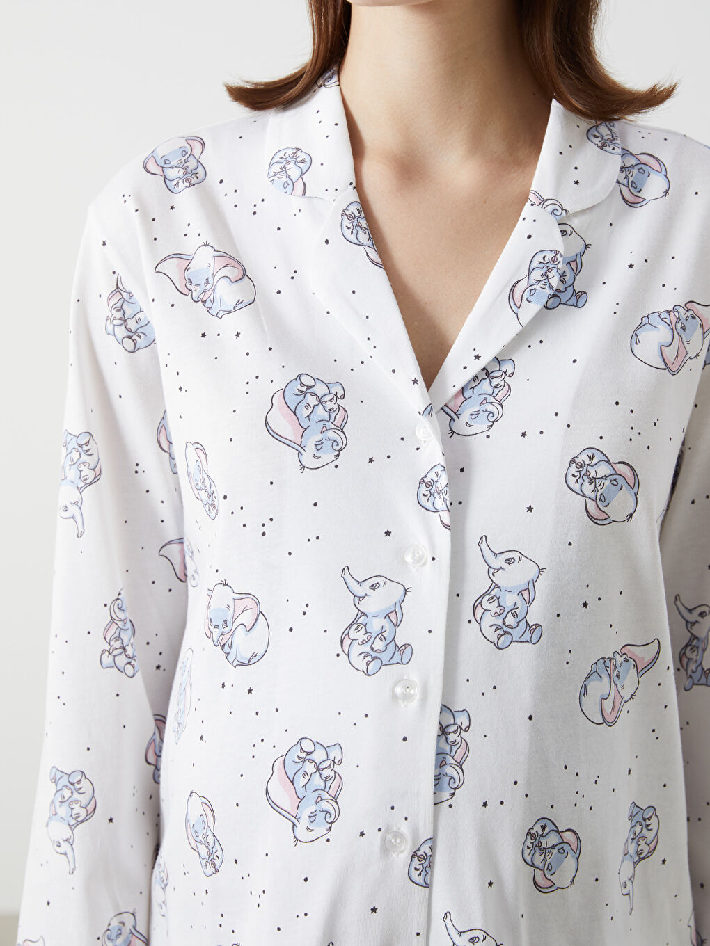 Shirt Collar Patterned Maternity Pyjama Set -S50951Z8-LRA