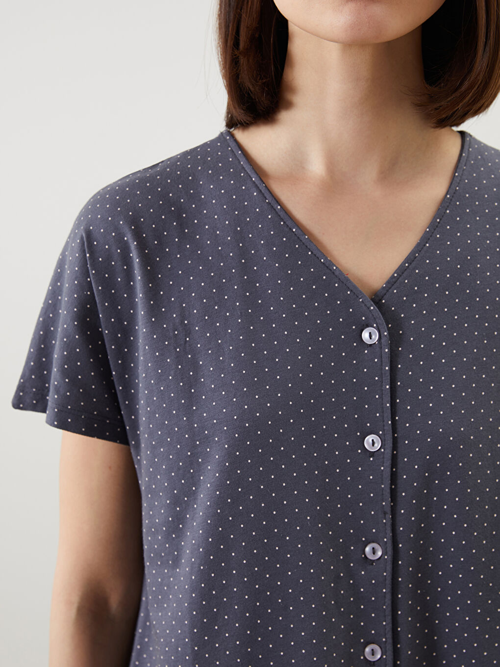 V-Neck Polka Dot Maternity Pyjama Set -S50954Z8-LRX