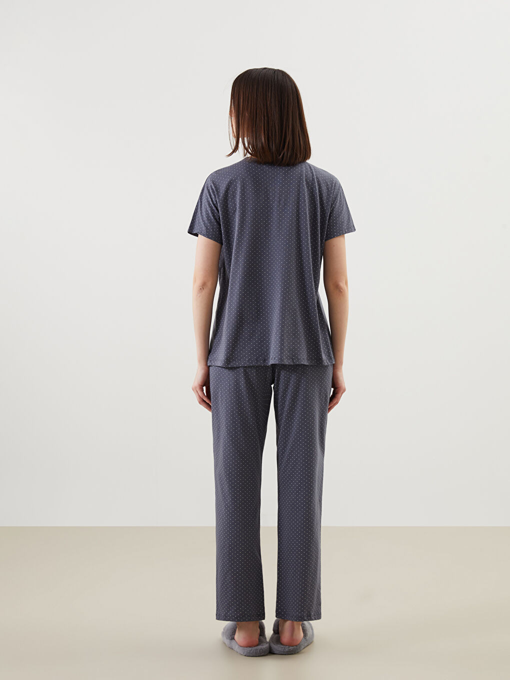 V-Neck Polka Dot Maternity Pyjama Set -S50954Z8-LRX