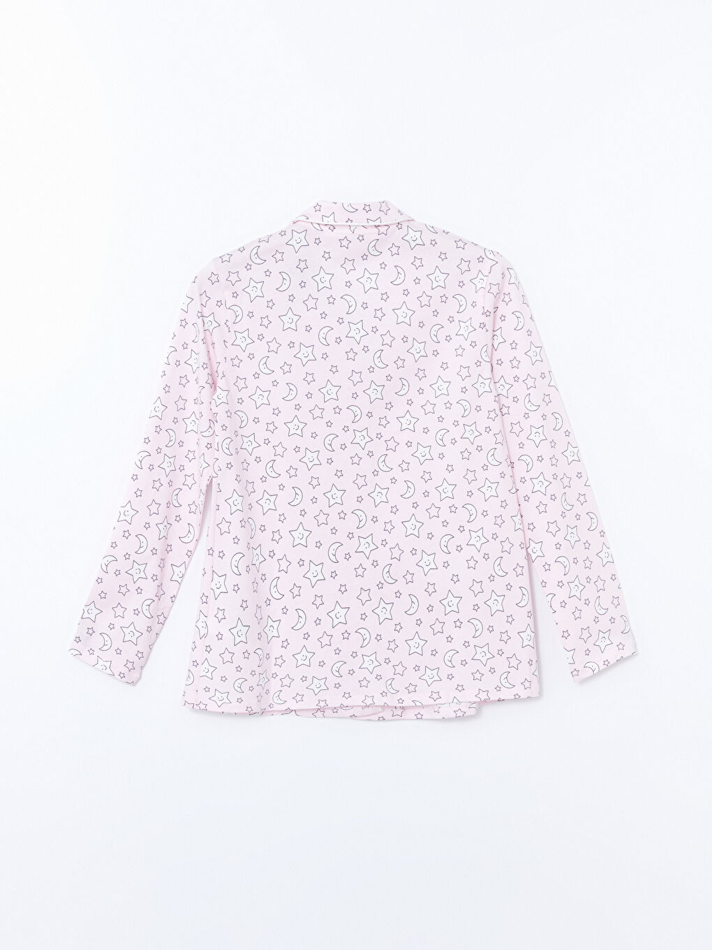 Pembe Gömlek Yaka Desenli Hamile Pijama Üstü-1