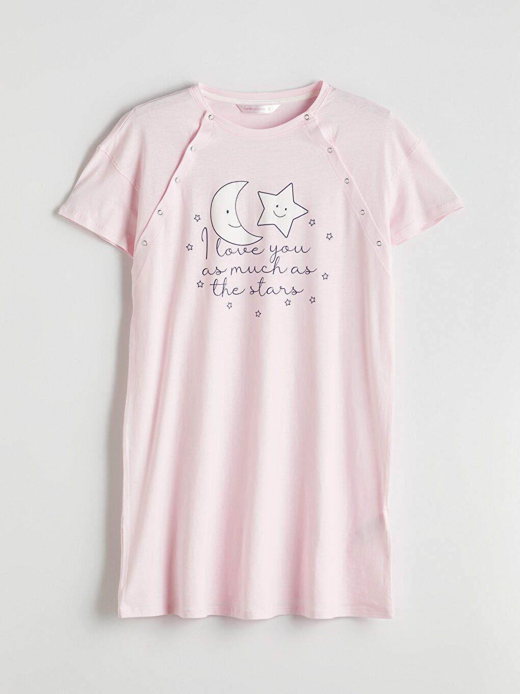 Crew Neck Printed Maternity Nightdress -S50966Z8-QWN