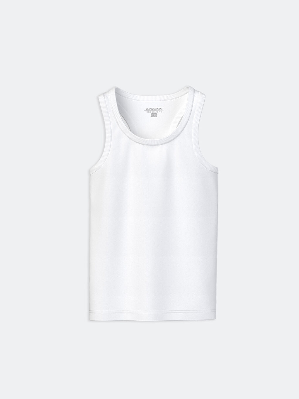 Beyaz Bisiklet Yaka Erkek Çocuk Atlet