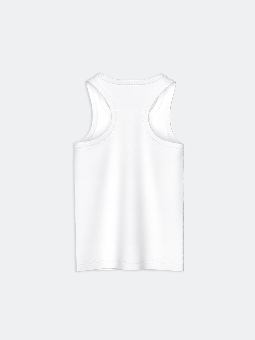 Beyaz Bisiklet Yaka Erkek Çocuk Atlet-1