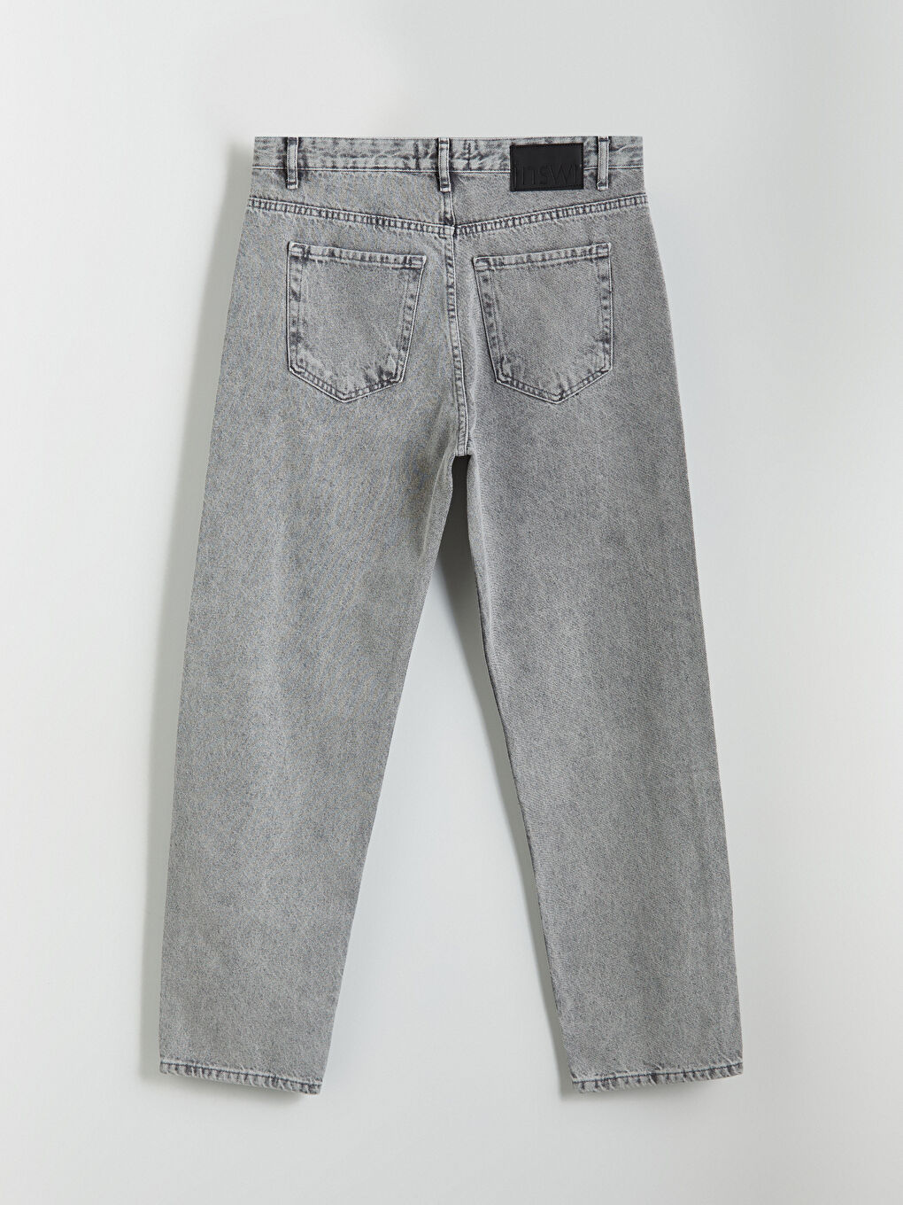 Gri Baggy Fit Erkek Jean Pantolon-5