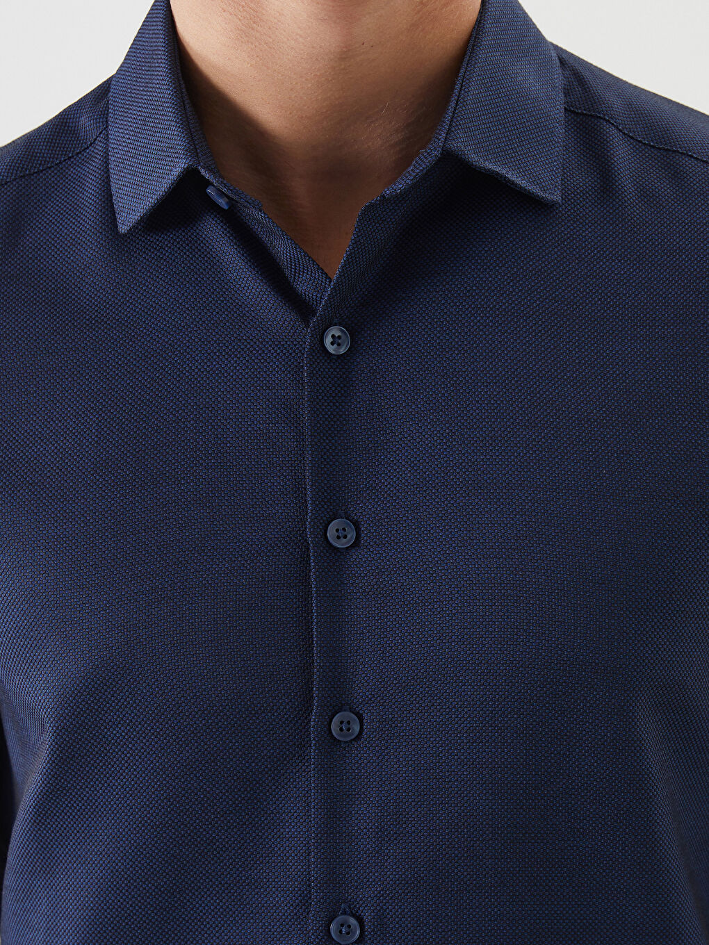 Muška košulja dugih rukava slim fit od dobby tkanine -S50980Z8-CRP